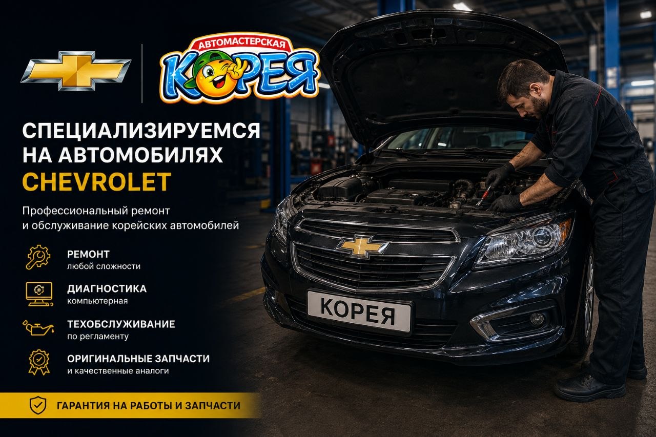 Автомастерская «Корея» — специализируемся на автомобилях Chevrolet